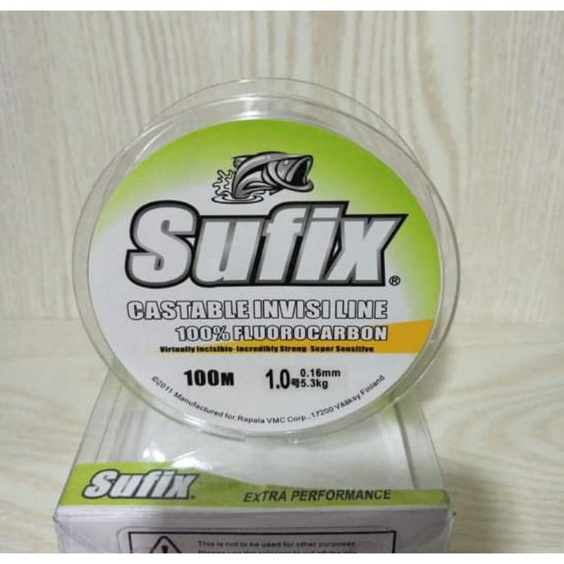 สายเบ็ดตกปลา Sufix castable invisi line 100% flurocabon | Shopee Thailand