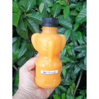 ขวดPET ทรงช้าง 220 ml (150 ใบ) พร้อมฝา เลือกสีฝาได้