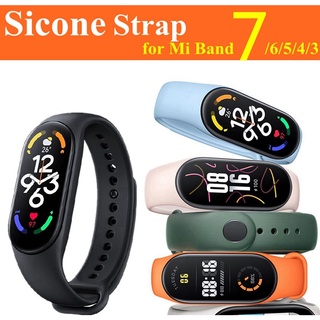 ภาพหน้าปกสินค้าใหม่ สายนาฬิกาข้อมือซิลิโคน อุปกรณ์เสริม สําหรับ Xiaomi Mi Band 7 MiBand band7 2022 ที่เกี่ยวข้อง