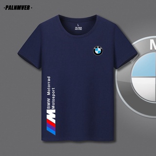 【cotton Tshirts👕】BMW BMW พิมพ์ Che Youhui เสื้อผ้าแขนสั้นเสื้อยืด Overalls 4S Shop ปรับแต่ง Auto Show Tooling ครึ่งแขน