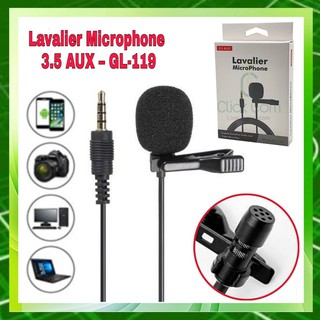 Lavalier Microphone 3.5 AUX GL-119 #ไมโครโฟน สำหรับ Android Smartphones