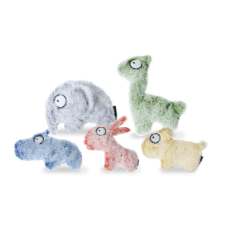 KAFBO ZOO ตุ๊กตาแคทนปรูปสัตว์สำหรับน้องแมว สัตว์เล็ก มีแคทนิปด้านใน เสียงก๊อปแก๊ป กัดแทะฟัดสนุก