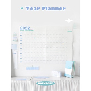 (พร้อมส่ง)Year planner ปฏิทิน calendar 2022