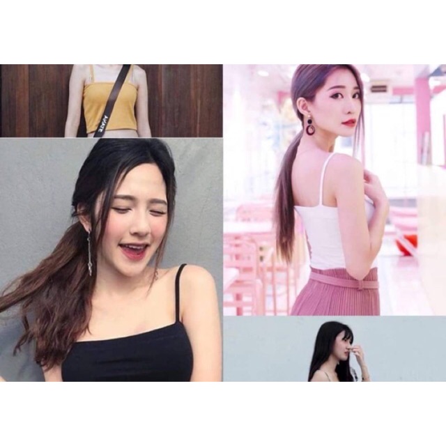 ภาพสินค้า️F38 ️สายเดี่ยววินเทจ ทรงเกาะอก/สายเดี่ยว สีพื้น จากร้าน jacase บน Shopee ภาพที่ 1