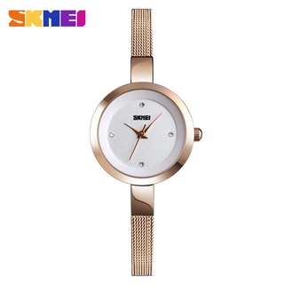 SKMEI Luxury Quartz Ladies Watch Thin Strap Fashion Women Watch Casual Stainless Steel Female Wristwatcch Relogio