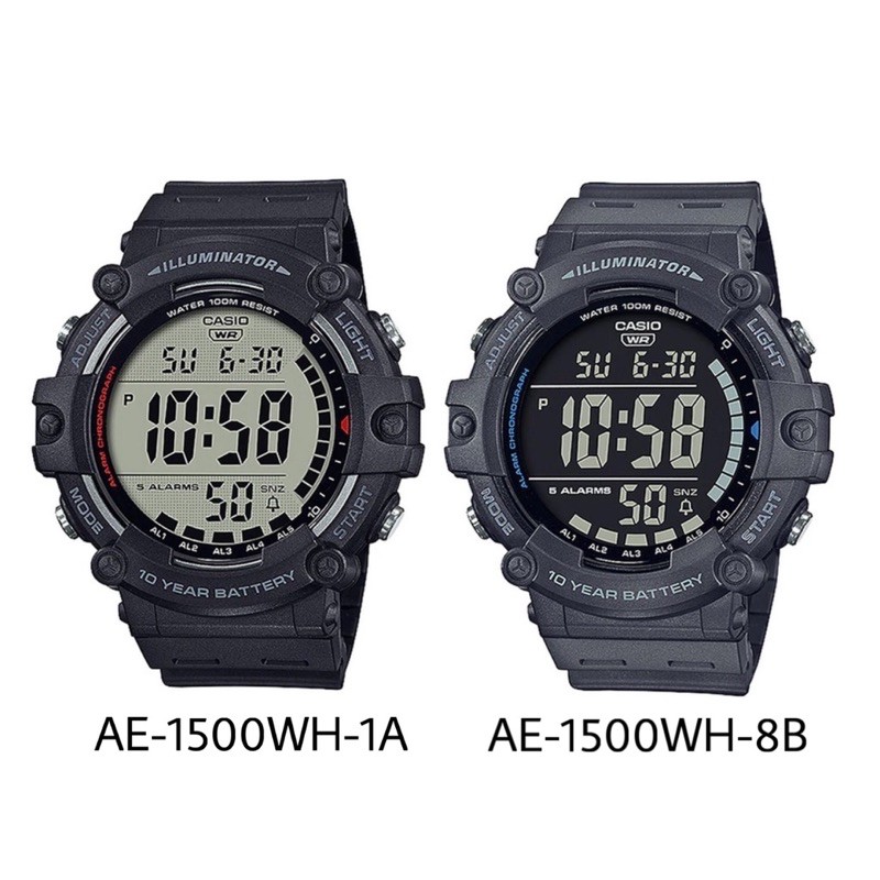 ภาพหน้าปกสินค้านาฬิกา Casio AE-1500WH รุ่น AE-1500WH-1A ,AE-1500WH-8B รับประกัน 1 ปี