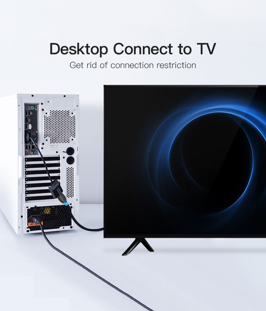 รายละเอียดเพิ่มเติมเกี่ยวกับ Vention ตัวแปลงวิดีโอ vga เป็น อะแดปเตอร์ hdmi 1080P มาพร้อมสายไฟ และสายสัญญาณเสียง ขนาด 3.5 มม. สำหรับ HDTV DVD PC คอมพิวเตอร์ แล็ปท็อป พีซี โปรเจ็กเตอร์