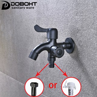 DOBOHT เหล็กสเตนเลสสีดำสีคู่ฟังก์ชั่นสำหรับเครื่องทำน้ำร้อนเย็นก็อกน้ำชำระล้างก๊อกน้ำ TP033-BL