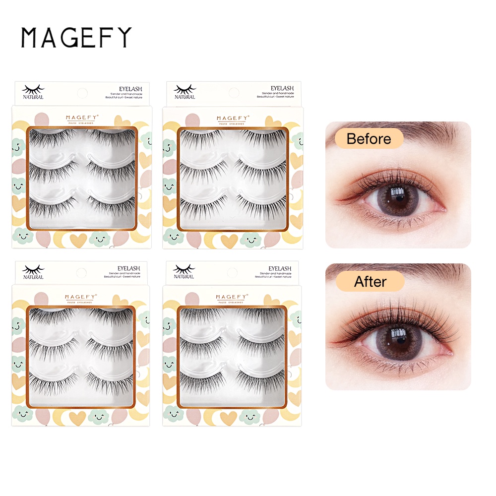 ภาพสินค้าMagefy ขนตาปลอม แบบหนา เป็นธรรมชาติ 3 คู่ จากร้าน magefy_eyelashes.th บน Shopee ภาพที่ 5