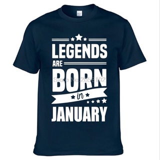 เสื้อยืดผ้าฝ้ายพิมพ์ลายขายดี เสื้อยืดแขนสั้น ผ้าฝ้าย พิมพ์ลาย Legends Are Born In January เหมาะกับของขวัญวันเกิด แฟชั่นส