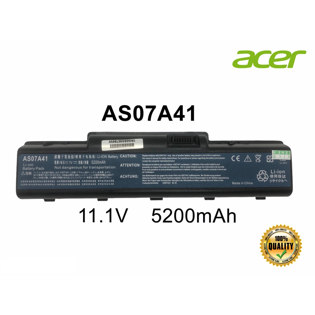 Acer แบตเตอรี่ AS07A41 (สำหรับ Aspire 4240 4310 4520 5335 5536 5738 ...