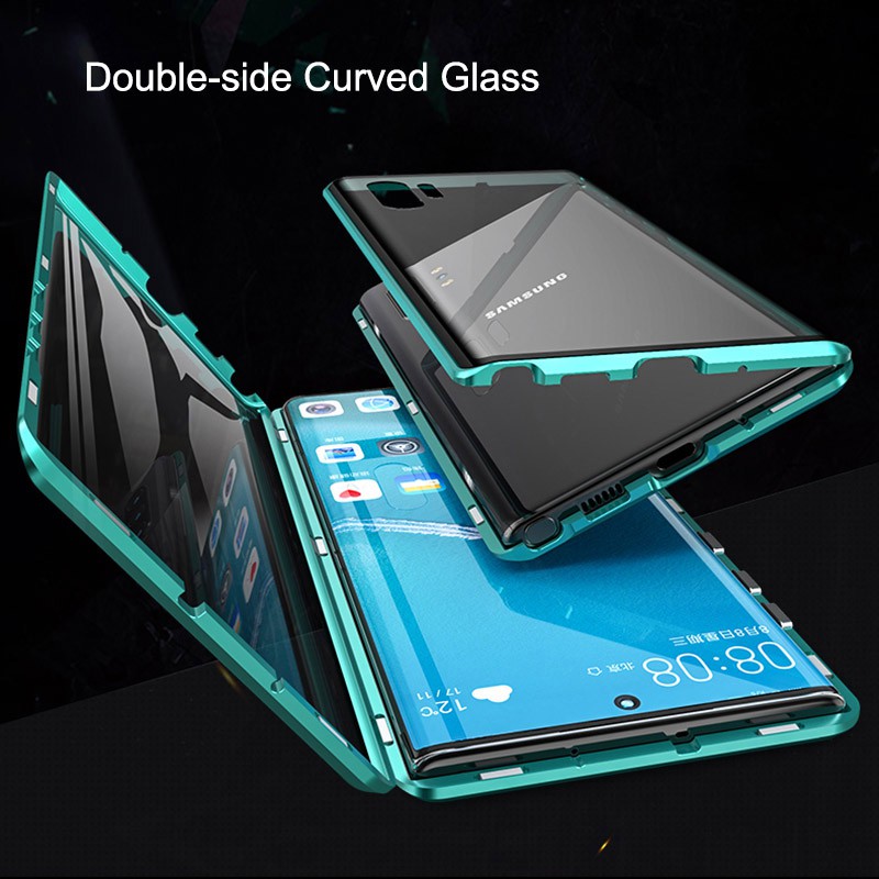 casing-samsung-galaxy-s8-s9-s10-s20-s21-s22-plus-ultra-fe-lite-front-back-double-side-tempered-glass-magnetic-metal-case