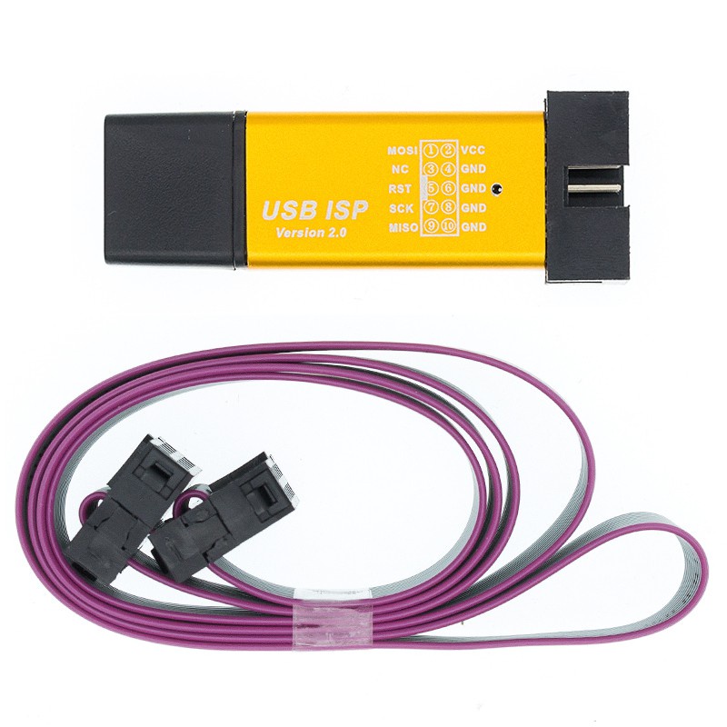 ใหม่-usbasp-usbisp-avr-อะแดปเตอร์บอร์ดโปรแกรมเมอร์-usb-isp-asp-atmega8-atmega128-รองรับ-win7-64k-10pin-to-6-pin