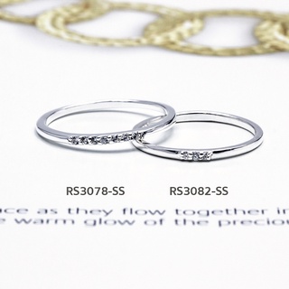 ภาพขนาดย่อของภาพหน้าปกสินค้าStar Jewelry แหวนเงินแท้ 92.5% แหวนแฟชั่น แหวนมินิมอล ประดับเพชร CZ รุ่น RS3078 / RS3082 จากร้าน starjewelry บน Shopee