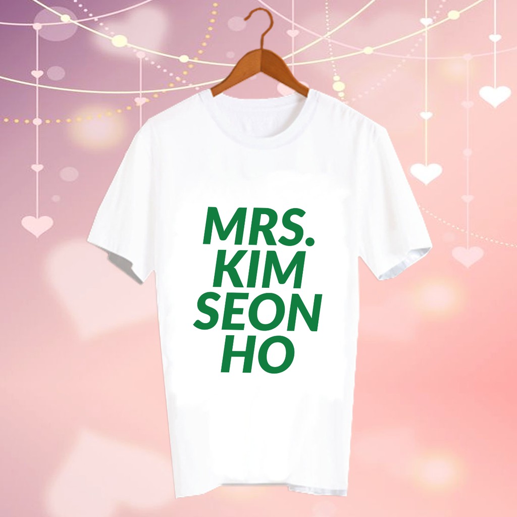 เสื้อยืดสีขาว-สั่งทำ-เสื้อดารา-fanmade-เสื้อแฟนเมด-เสื้อแฟนคลับ-เสื้อยืด-สินค้าดาราเกาหลี-cbc111-mrs-kim-seon-ho