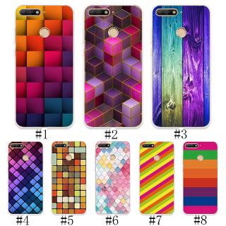 Huawei Y6 II Y6 2017 Prime 2018 Y6 Pro 2019 Soft TPU Silicone Phone Case Cover Colours Square