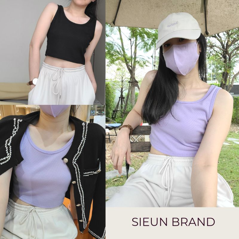 เสื้อกล้ามครอป ครึ่งตัวผู้หญิง ทรงสวย เก็บเนื้อรักแร้ ใส่สบาย🎀SIEUN ...