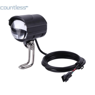 Available-Electric Bike LED Front Light E-Scooter Bicycle Waterproof Horn Headlight-COU