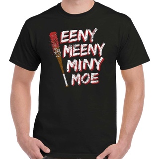 เสื้อยืดวินเทจเสื้อยืดคอกลม พิมพ์ลายค้างคาว Eeny Meeny Miny Moe Bloody สําหรับผู้ชายS-4XL
