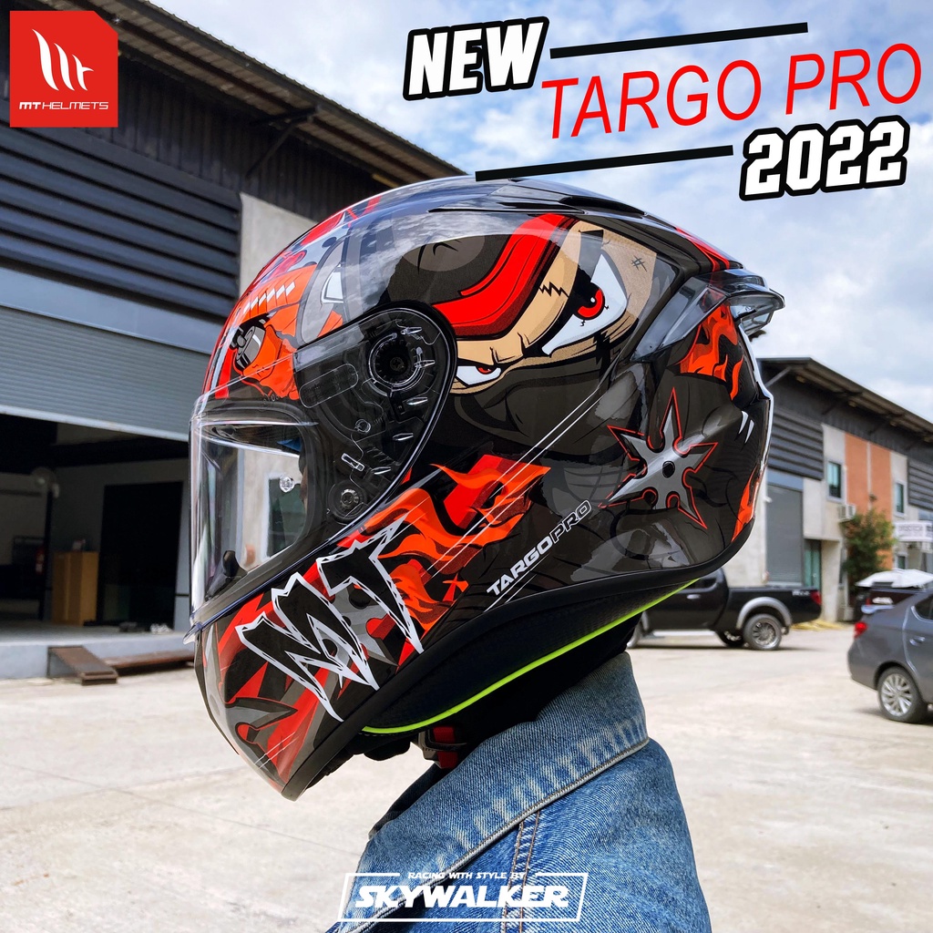 หมวกกันน็อค MT TARGO PRO 2022 รุ่นใหม่ล่าสุด แถมฟรีสปอยเลอร์ | Shopee ...