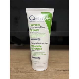 ผลิต 08/21CeraVe Hydrating Cream-to-Foam Cleanser 100 ml เซราวี คลีนเซอร์