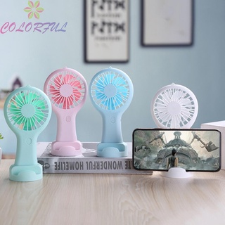 【COLORFUL】1X Portable Mini Handheld Fan Desk Fan Small Cooler Cooling USB Rechargeable New