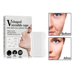 V-shaped invisible tape แผ่นสติกเกอร์เก็บทรงหน้าเรียว