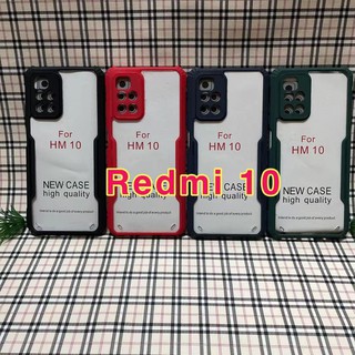 Redmi 10(พร้อมส่งในไทย)เคสกันกระแทกขอบสีหลังใสXiaomi Redmi 10