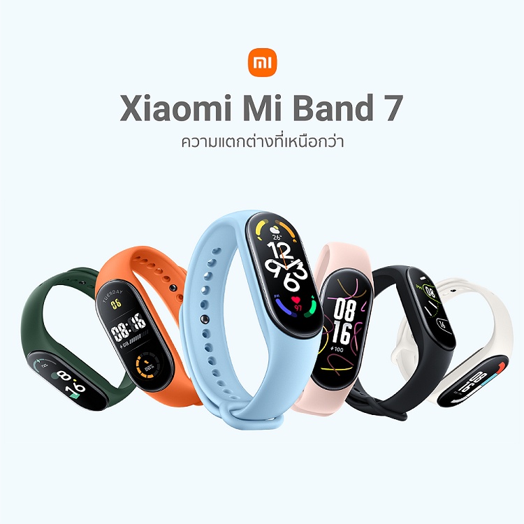 รายละเอียดเพิ่มเติมเกี่ยวกับ Xiaomi Mi Band 7 (GB.V) สมาร์ทวอทช์ หน้าจอ AMOLED 1.62 นิ้ว วัดออกซิเจนในเลือด -1Y