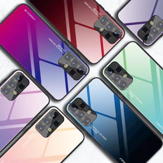เคสกระจกสองสี Case Samsung galaxy A73 5G เคสเงาไล่สี ขอบนิ่ม เคสกันกระแทก สีกระจกเทมเปอร์ปลอกแก้วฝาหลังกันชน