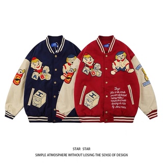 เสื้อแจ็คเก็ต Varsity Jacket สายฝอ (Pre-order 7-14 วัน)