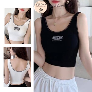 bra club🔥พร้อมส่งจากไทย🔥เสื้อกล้าม เสื้อครอปมีฟอง เสื้อสายฝอ เซ็กซี่ โชว์หลัง แซ่บๆ มีให้เลือก2สี สีดำและสีขาว พร้อมส่ง