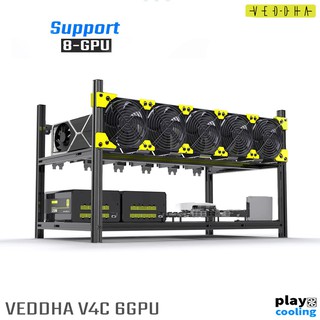 ภาพหน้าปกสินค้าVEDDHA V4C 6GPU Premium Mining Aluminum Case Stackable (พรีเมี่ยมเคสริก วางซ้อนกันได้) ที่เกี่ยวข้อง