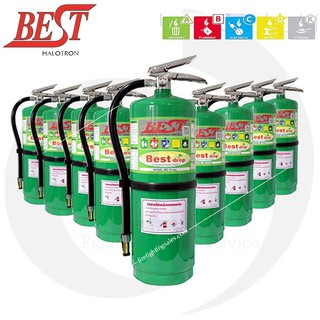 เครื่องดับเพลิงถังสีเขียว ดับได้ทุกคลาส A,B,C,DและK รุ่น Best drop ยี่ห้อ BEST