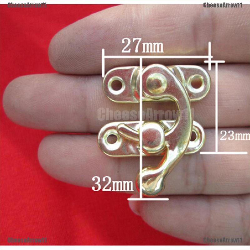 cheesearrow-ตะขอล็อก-โลหะ-ทรงโค้ง-สไตล์โบราณ-สําหรับล็อกกล่องเครื่องประดับ-10-ชิ้น