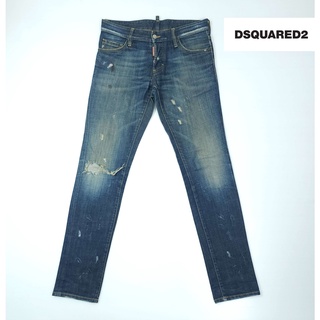 ยีนส์ Dsquared2 S74LA0641 เอว 32 เฟดสนิม ขาเดฟ รุ่นซิปแดง