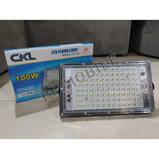 cherry โคมไฟฟลัดไลท์ CKL รุ่น JZ-100 100W ไฟ LED 100 หลอด สว่างมาก IP65 กันฝุ่นและฝนได้ LED Flood Light