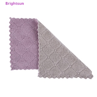 Brightsun ผ้าขนหนูไมโครไฟเบอร์ ดูดซับได้ดี สําหรับทําความสะอาดจาน ในครัวเรือน 1 ชิ้น