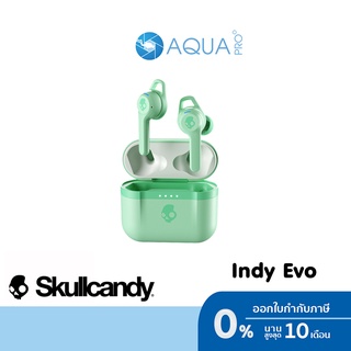 Skullcandy Indy Evo True Wireless Earbuds Pure Mint หูฟังสอดหู ไร้สาย สีเขียว ทนเหงื่อกันเหงื่อ หูฟังบลูทูธไร้สาย