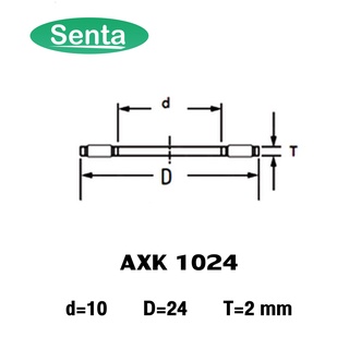 AXK1024 ตลับลูกปืนกันรุนเม็ดเข็ม AXK 1024 ( Needle roller thrust ...