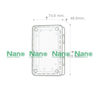 NANO กล่องกันน้ำพลาสติก ฝาใส ขนาด 74.8x125x48.5mm. / 2.94x4.92x1.90" รุ่น NANO-201CW NANO-201CB NANO-201CG