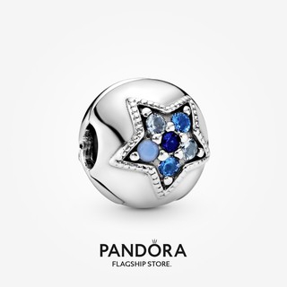 Pandora ชาร์มดาวสีฟ้าสดใส ของขวัญวันหยุด สําหรับผู้หญิง p804