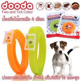 Dooda Flea &amp; Tick Collar Pro ปลอกคอกันเห็บ หมัด ป้องกันกำจัดเห็บหมัด ยุง และแมลงที่มากวนสัตว์ สุนัขพันธ์เล็ก สีเขียว