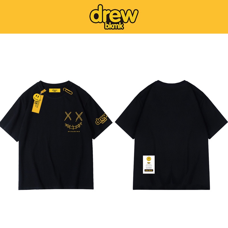 ราคาเสื้อยืดแขนสั้นพิมพ์ลาย-drew-smiley-face-ทรงหลวมแฟชั่นฤดูร้อน-2021-สําหรับผู้ชาย-s-3xl