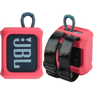 Colorcoral เคสลําโพงซิลิโคน แบบพกพา พร้อมสายคล้อง ถอดออกได้ สําหรับ JBL Go 3 (สีฟ้า)