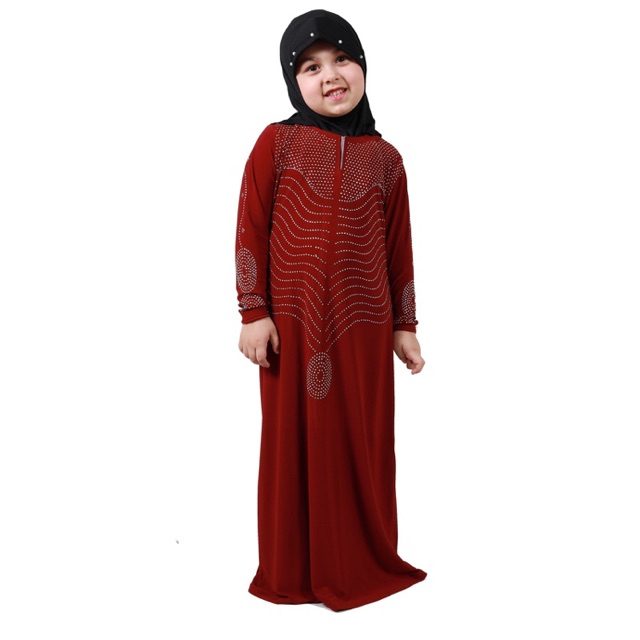 ชุดเดรสเด็กผู้หญิงมุสลิม-gca10