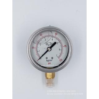 DENKI PRESSURE GAUGE I หน้าปัด 2.5" เกลียว 1/4" มีน้ำมัน สำเนา