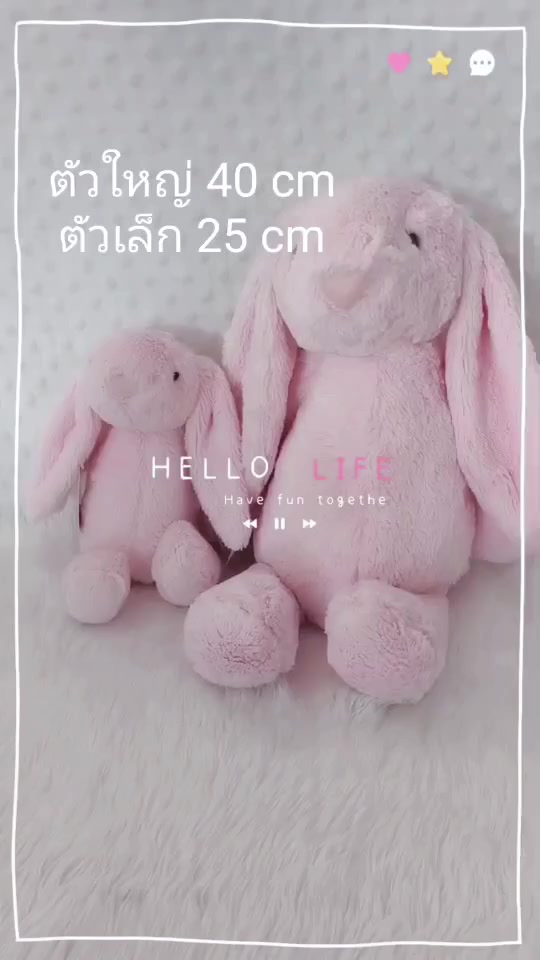 กระต่ายขนฟู-ปักชื่อได้-ตุ๊กตากระต่ายปักชื่อ