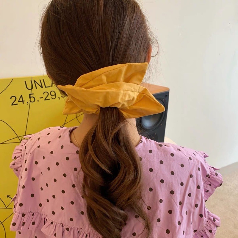 scrunchie-ยางรัดผมทรงเหลี่ยม-คนไหนชอบผ้ามัดผมใหญ่ๆ-แนะนำรุ่นนี้เลย-สีสวยมากๆ