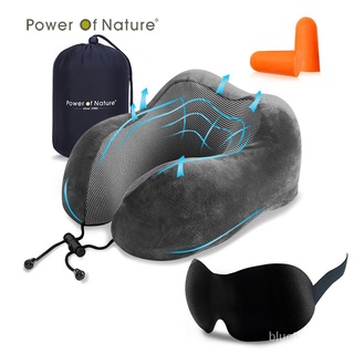 【บลูไดมอนด์】PON Travel Pillow U Shaped Memory Foam Neck Pillows Neck Cervical Airplane Pillow Healthcare Bedding Free Ey